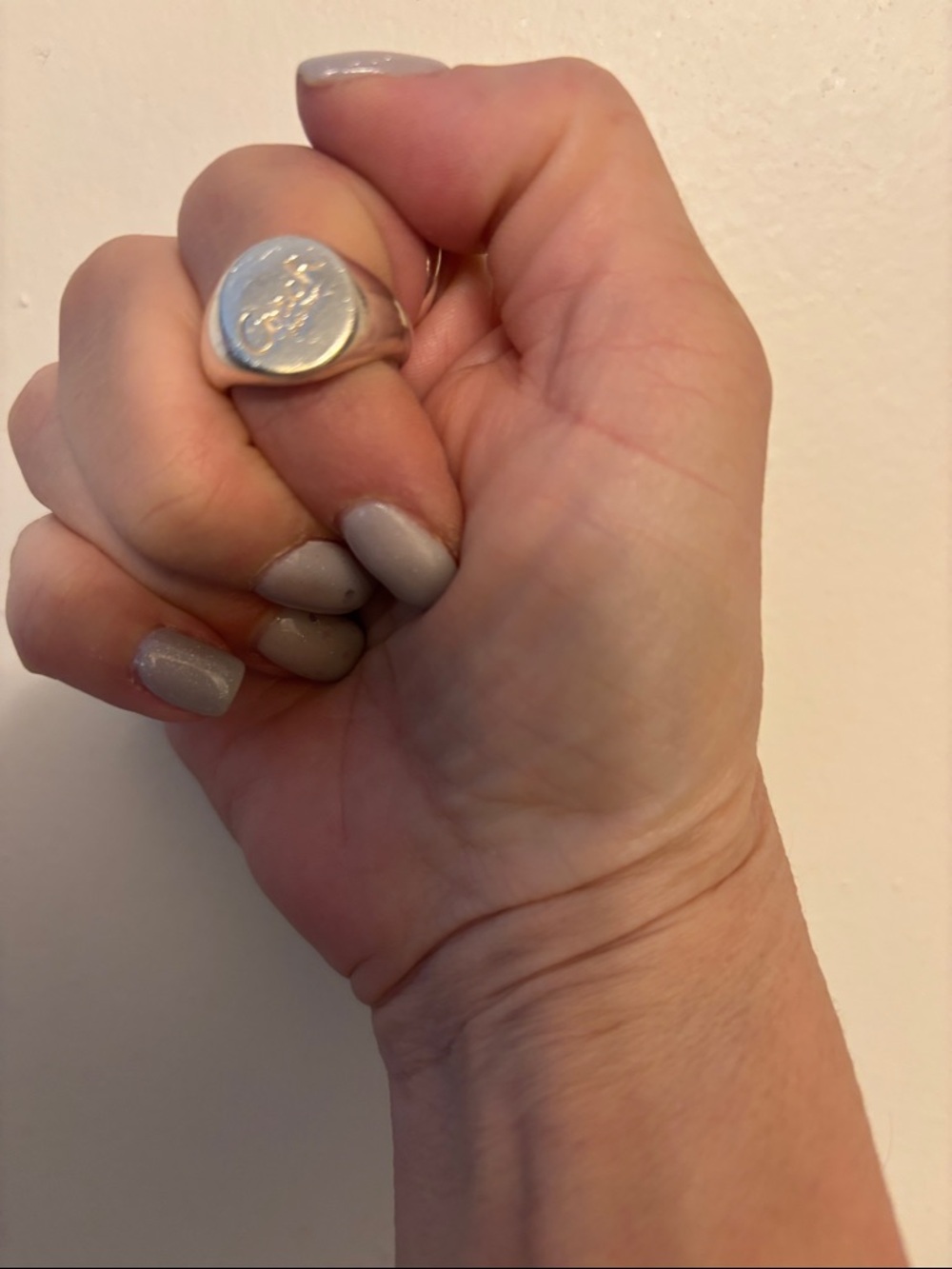 Coach sterling silver Engraved Signet Ring - Picture 5 of 6